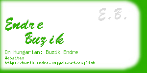 endre buzik business card